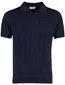 Thomas Maine poloshirt v-hals donkerblauw merinowol