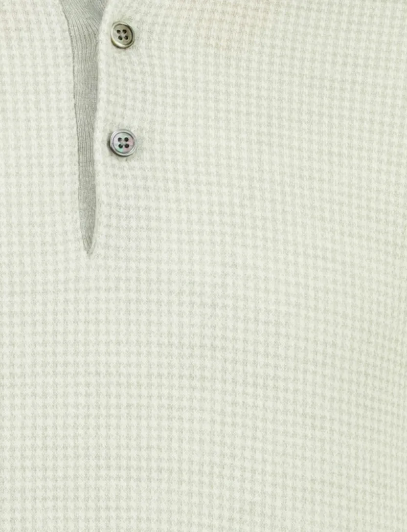 Poloshirt Thomas Maine groen merinowol linnen katoen