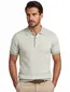 Poloshirt Thomas Maine groen merinowol linnen katoen