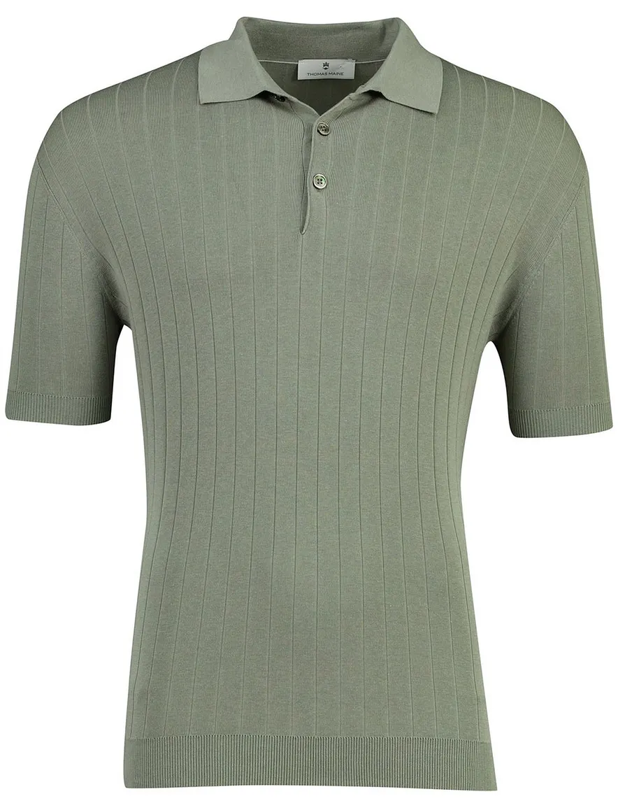 Thomas Maine polo 3 knopen groen