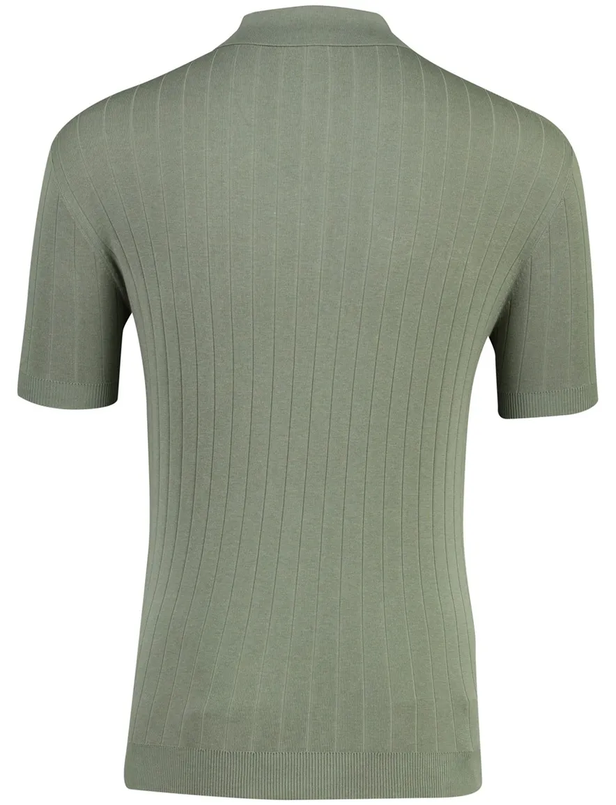 Groene 3-knoops polo Thomas Maine