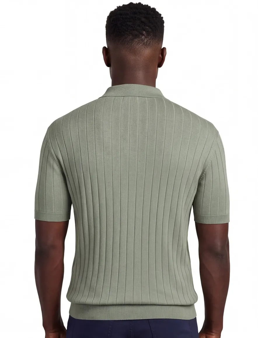 Polo met boord Groen Thomas Maine