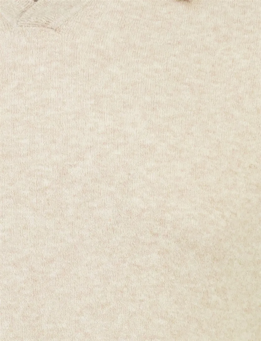 Korte mouw polo Thomas Maine beige regular fit