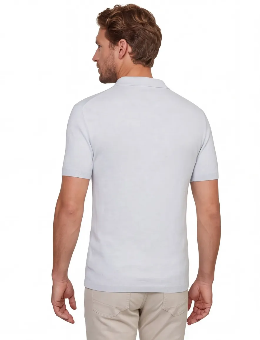 Thomas Maine polo v-hals lichtblauw
