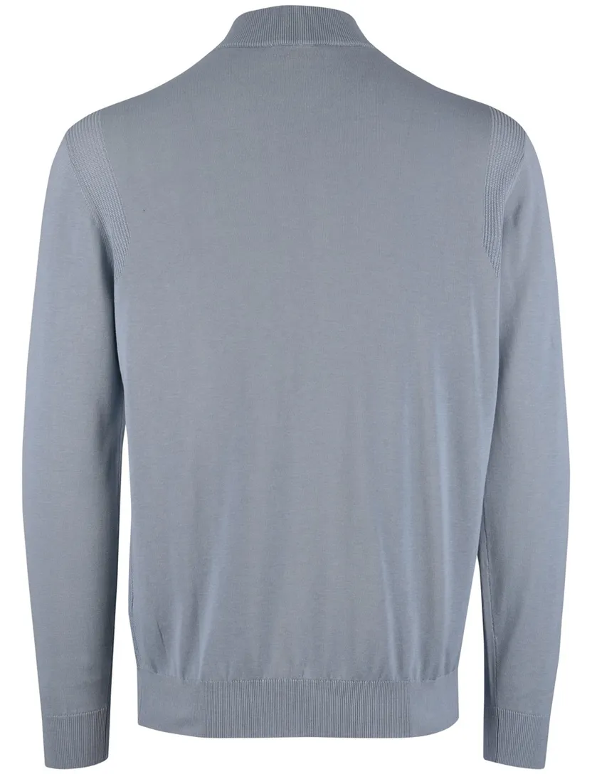 trui half zip Thomas Maine lichtblauw normale fit