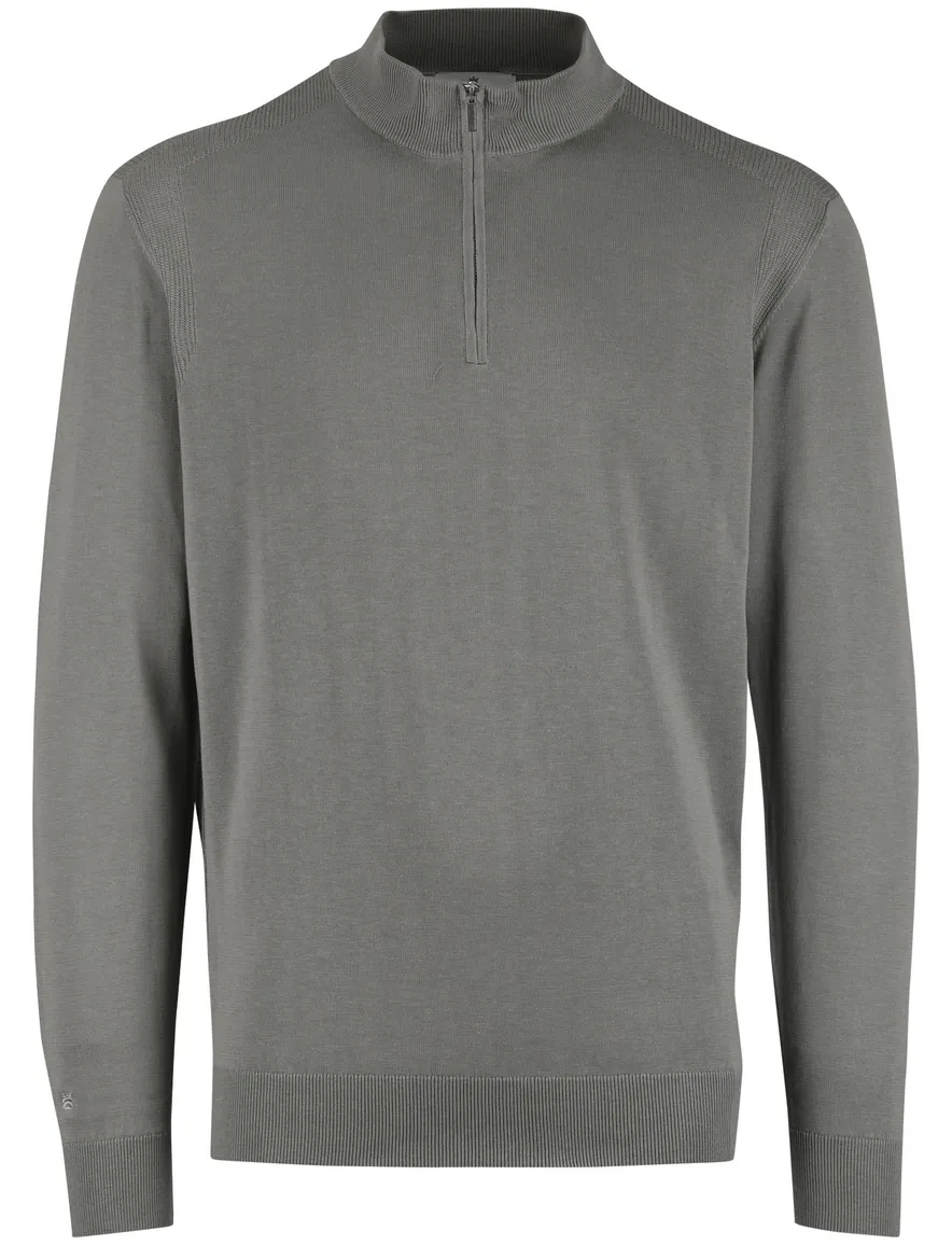 Thomas Maine half zip trui grijs