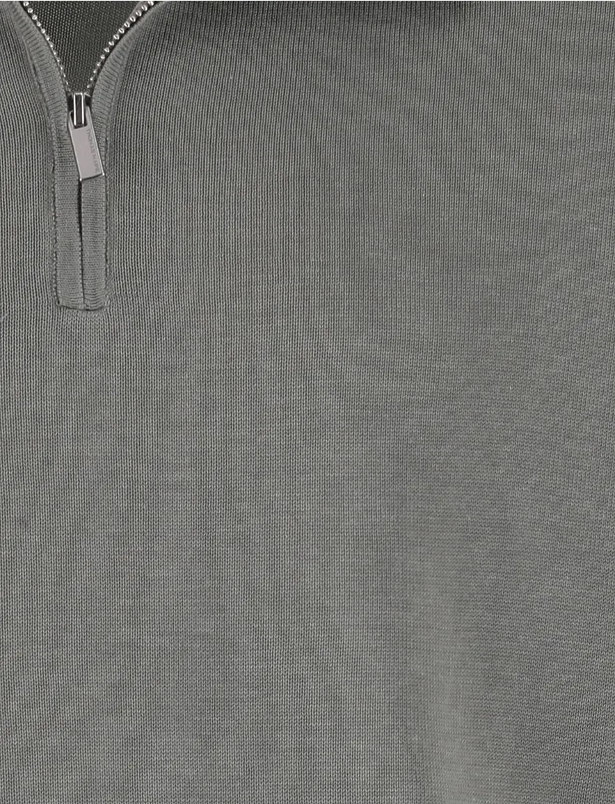 Thomas Maine half zip trui groen
