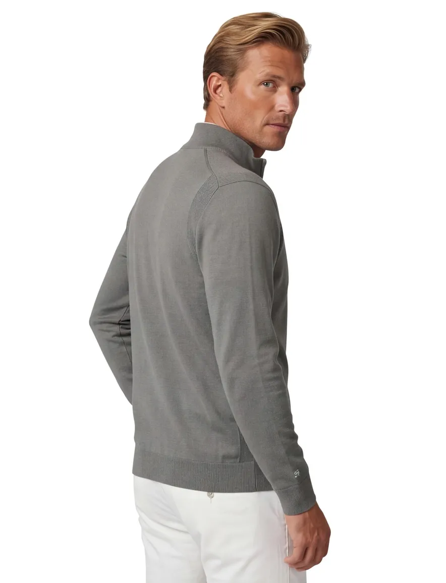 Thomas Maine half zip trui grijs