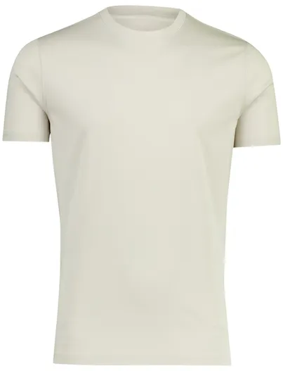 Thomas Maine t-shirt Thomas Maine beige korte mouw normale fit