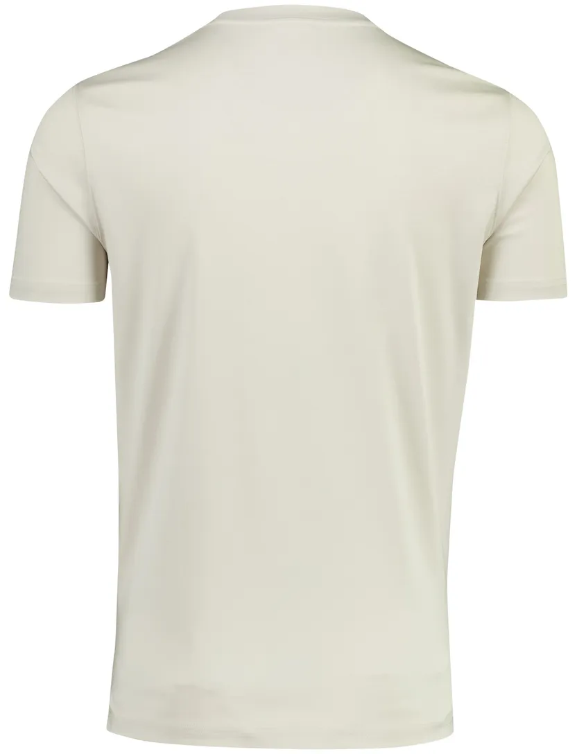 t-shirt Thomas Maine beige korte mouw normale fit