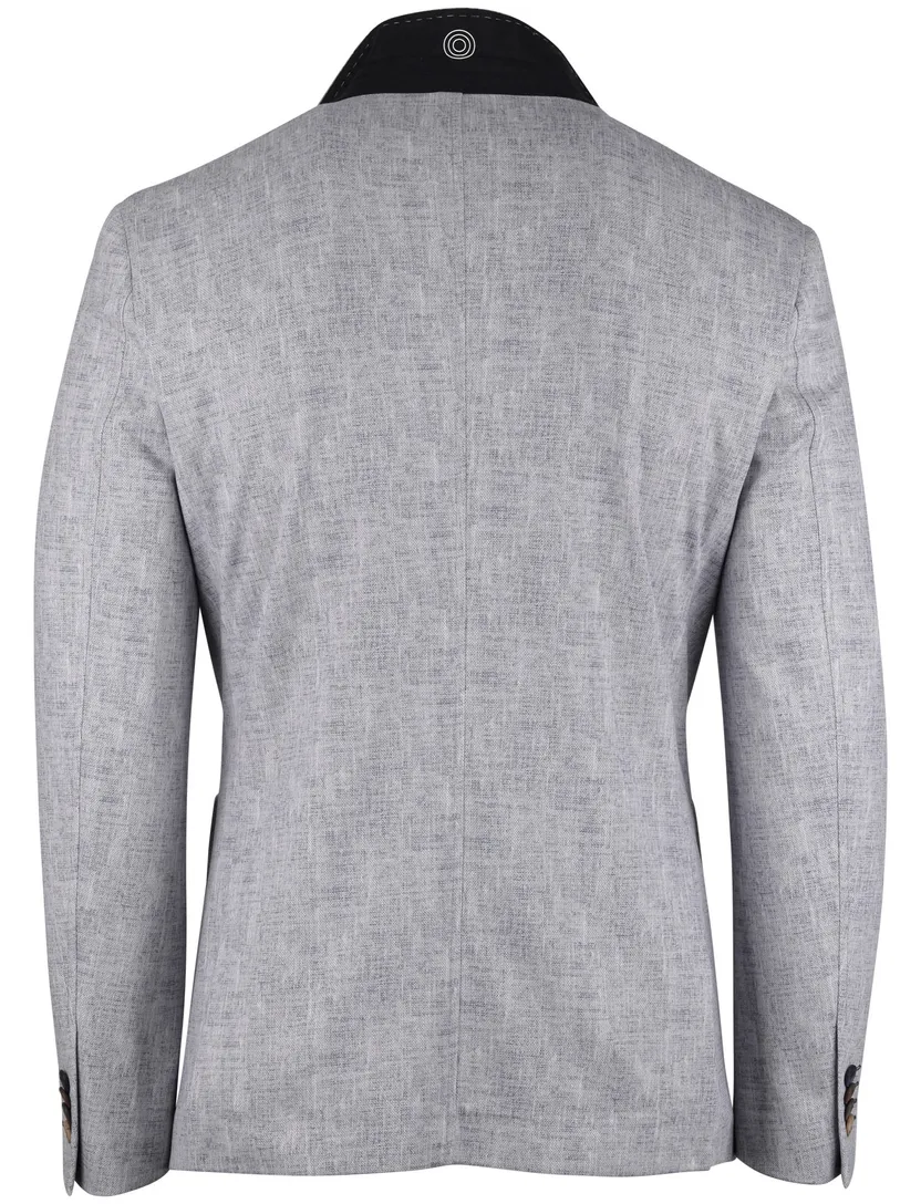 colbert Blue Industry polyester met polyester voering gemêleerd