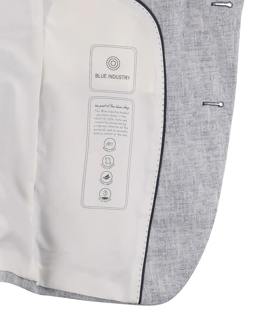colbert Blue Industry polyester met polyester voering gemêleerd