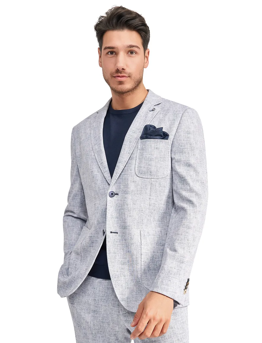 Blue Industry colbert blauw melange