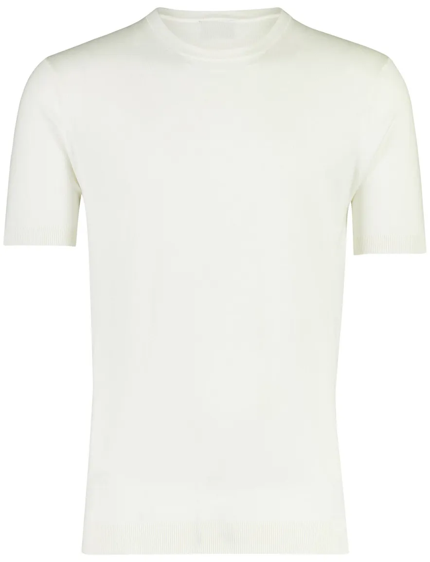 Blue Industry wit T-shirt ronde regular fit