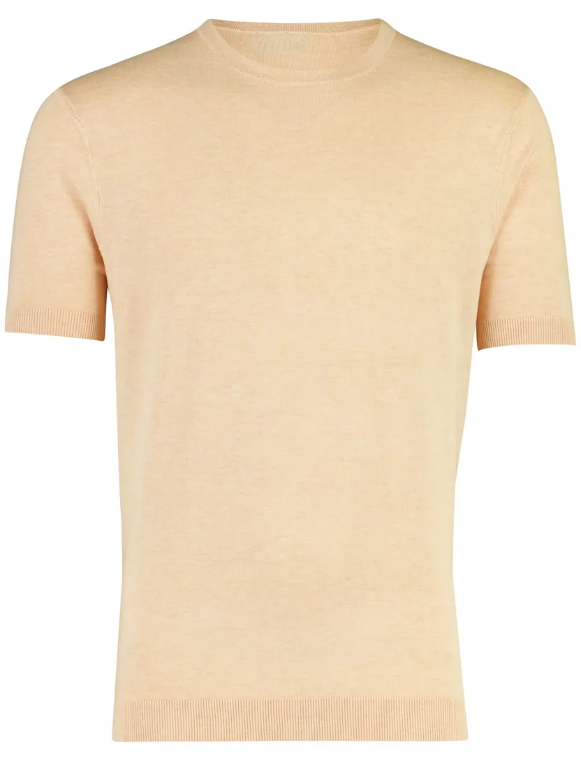 T-shirt Blue Industry oranje ronde hals