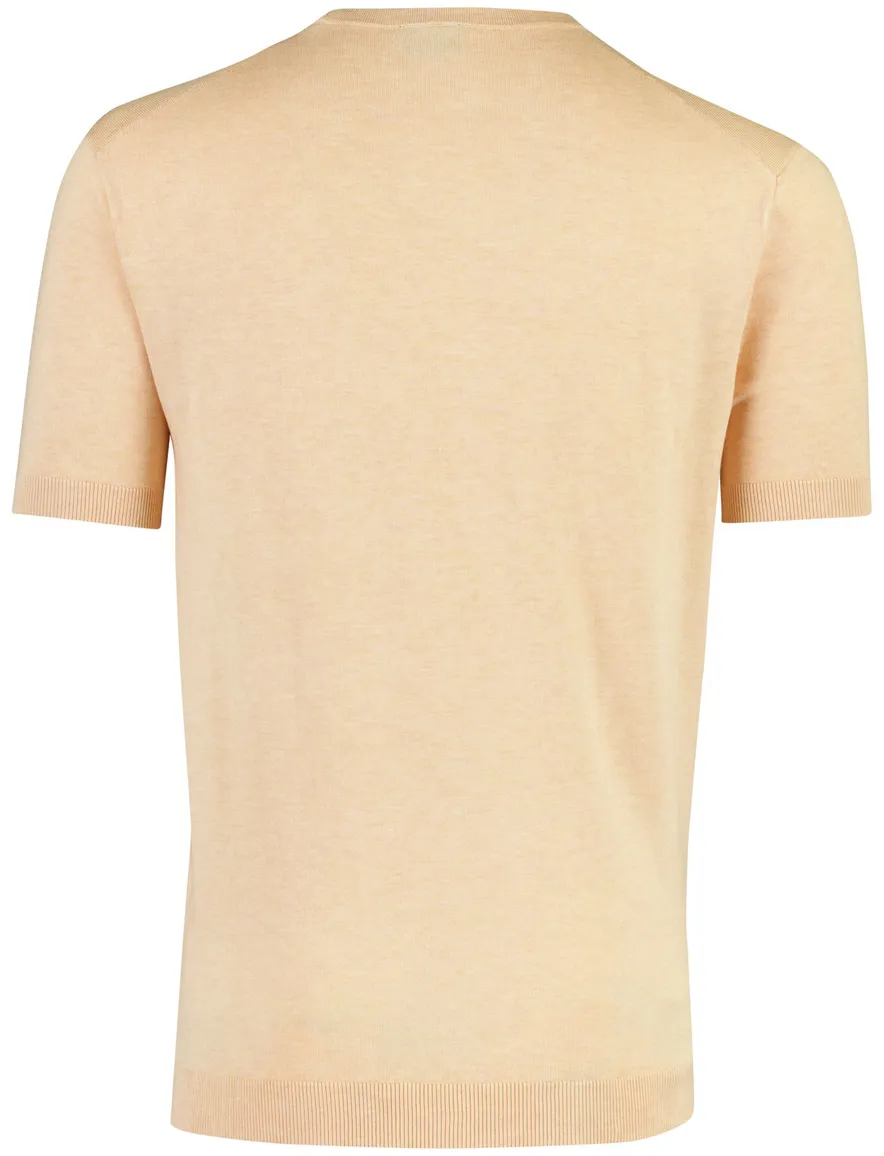 Blue Industry T-shirt ronde hals oranje