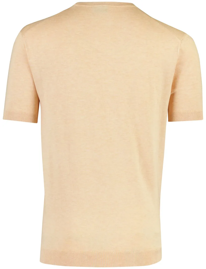 T-shirt Blue Industry oranje ronde hals