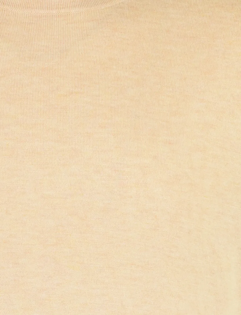 T-shirt Blue Industry oranje ronde hals