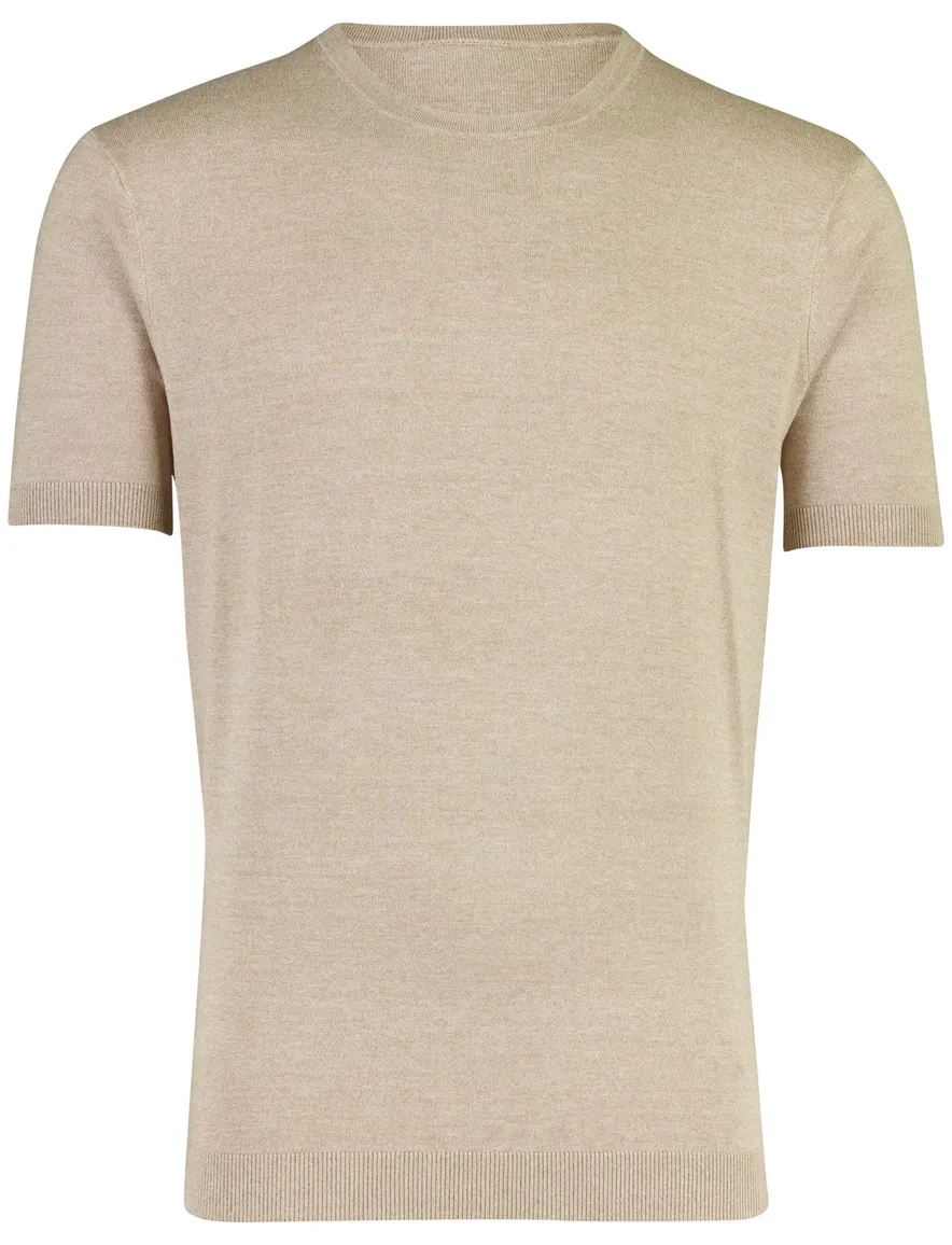 Blue Industry t-shirt beige gemeleerd