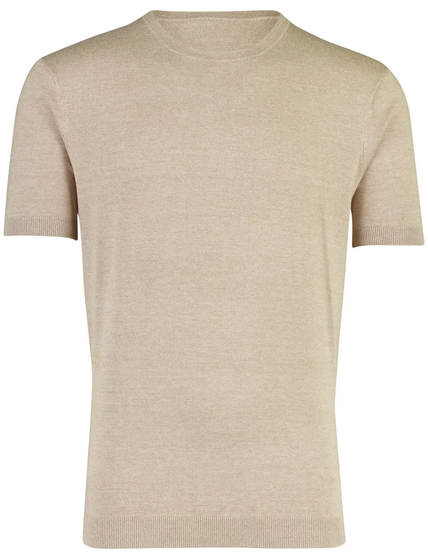 T-shirt Blue Industry beige met boord