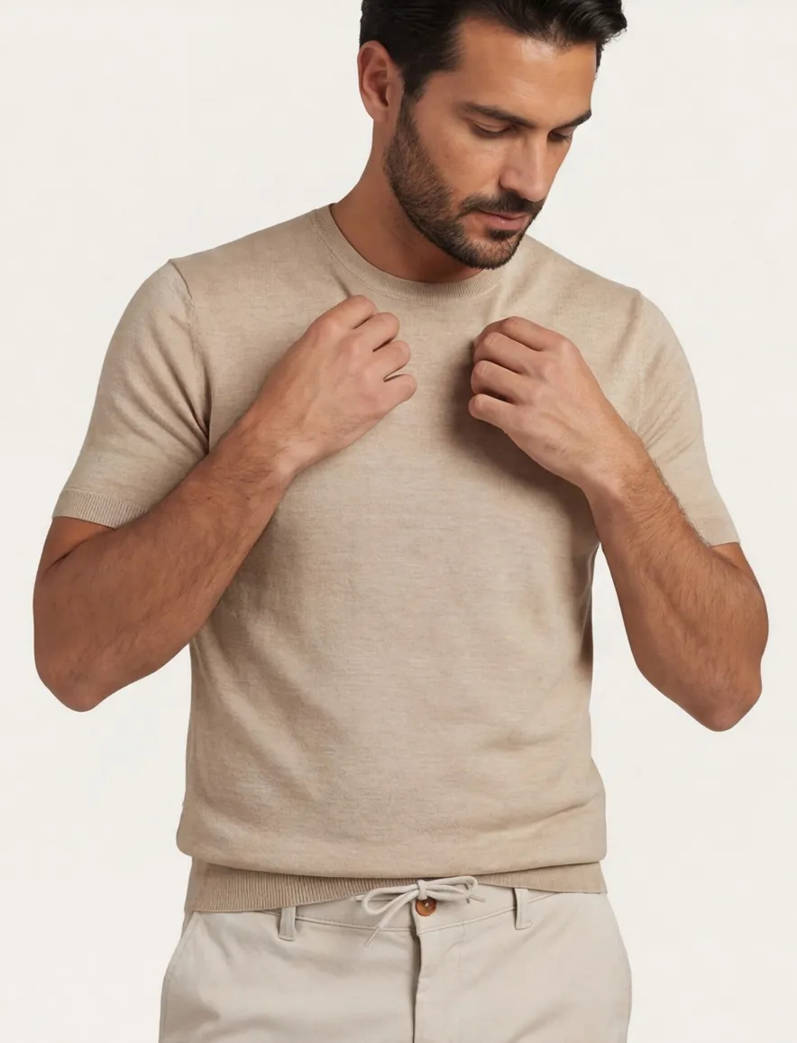 Beige T-shirt Blue Industry regular fit
