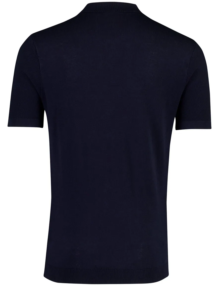 Donkerblauw Blue Industry polo met boord