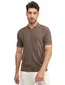 Blue Industry poloshirt gebreid v-hals bruin