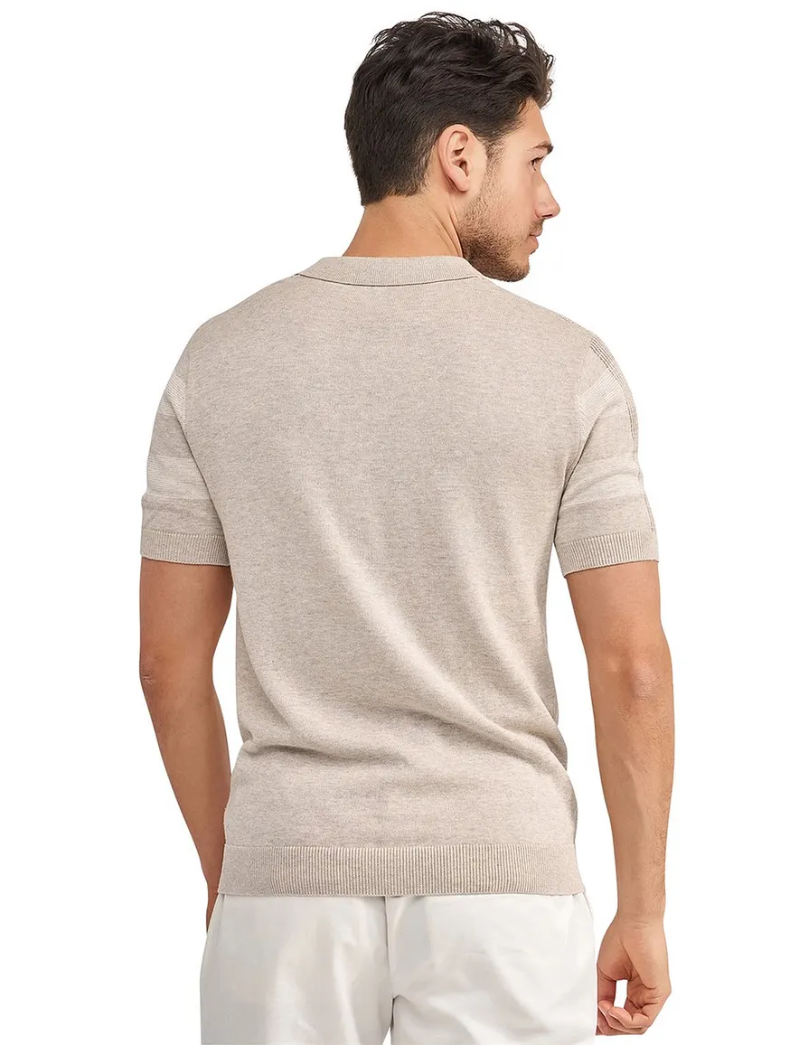 Geruite Blue Industry polo beige