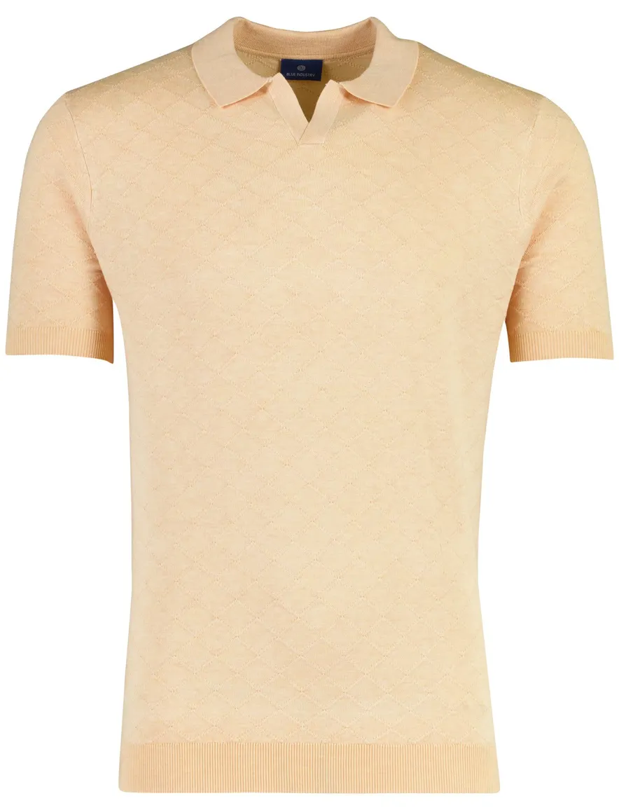 Blue Industry polo oranje structuur