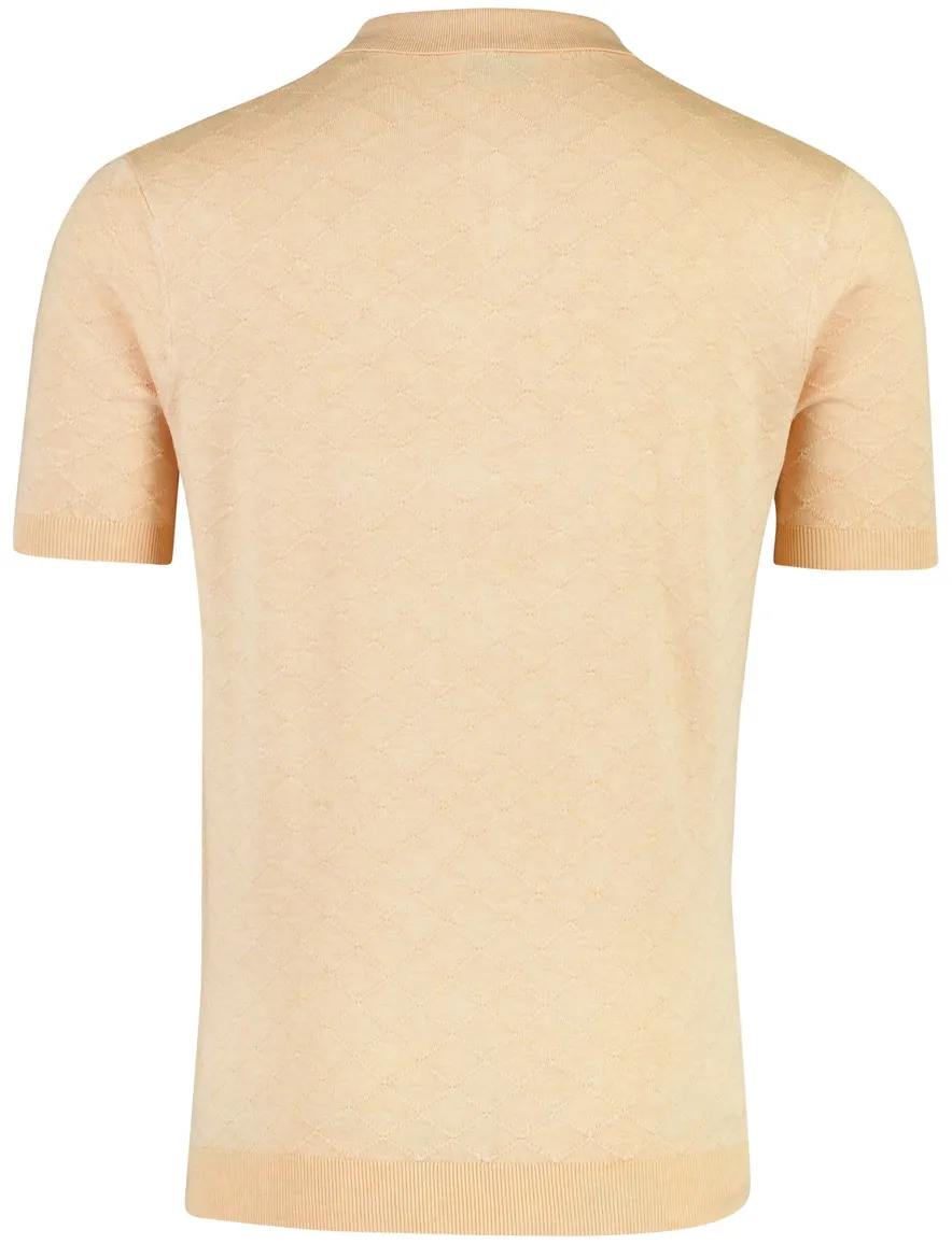 Blue Industry polo oranje structuur