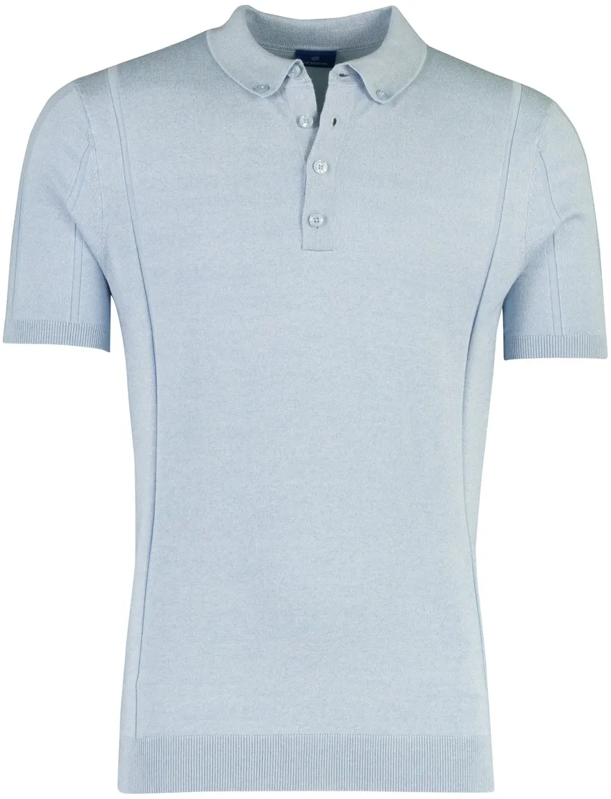Blue Industry polo blauw 4 knopen