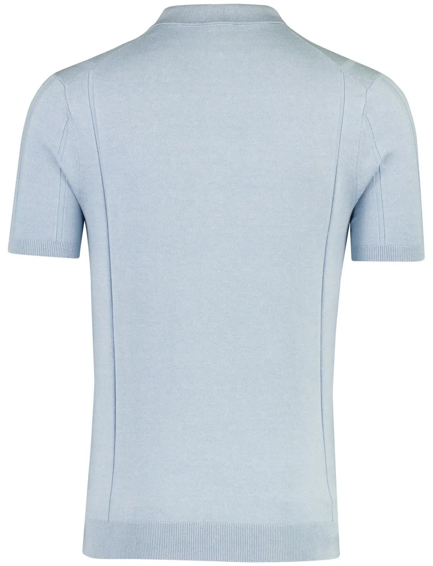 Blue Industry polo blauw 4 knopen
