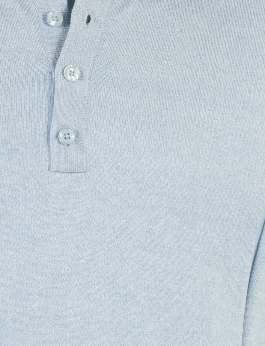 Blue Industry polo blauw 4 knopen