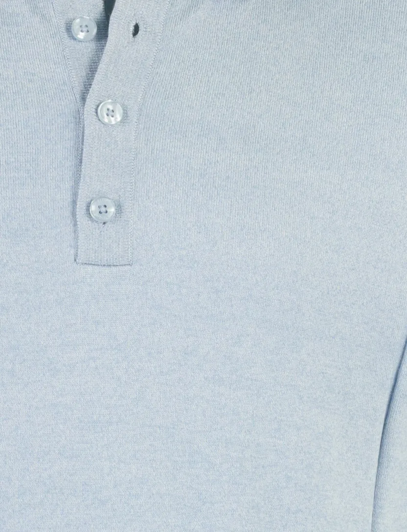 Polo korte mouw Blue Industry lichtblauw regular fit