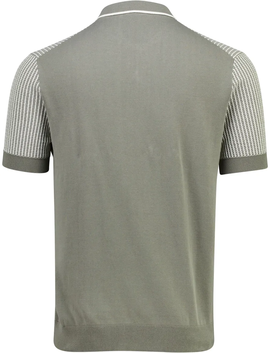 Groene polo Blue Industry geprint normale fit