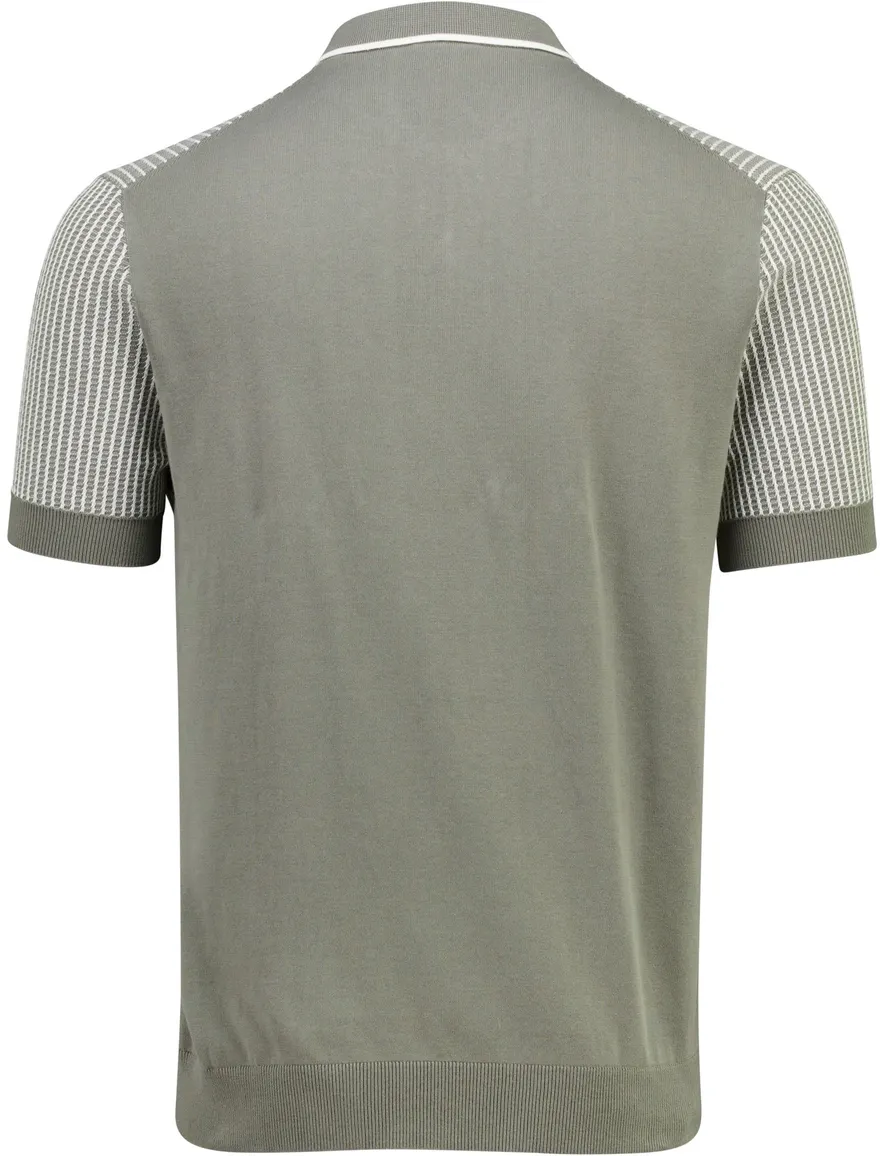 Groene polo Blue Industry geprint normale fit