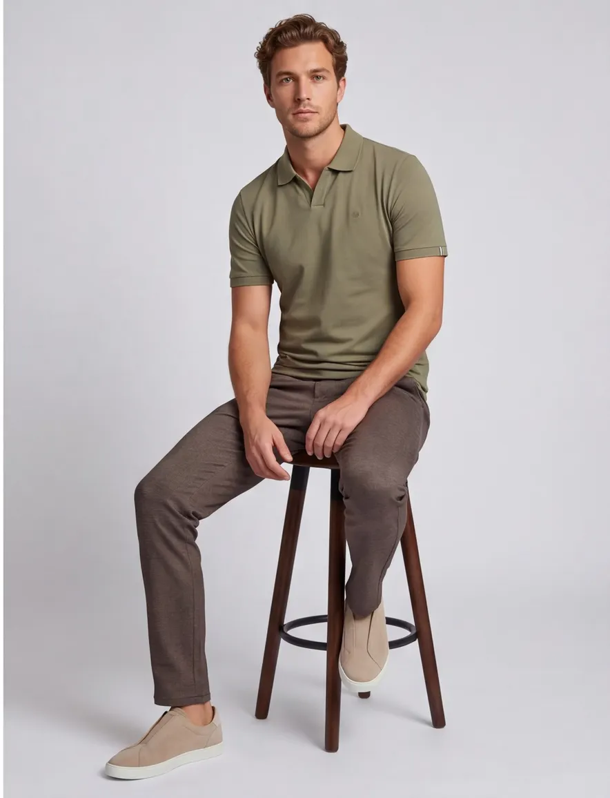 Groen poloshirt korte mouw Blue Industry regular fit