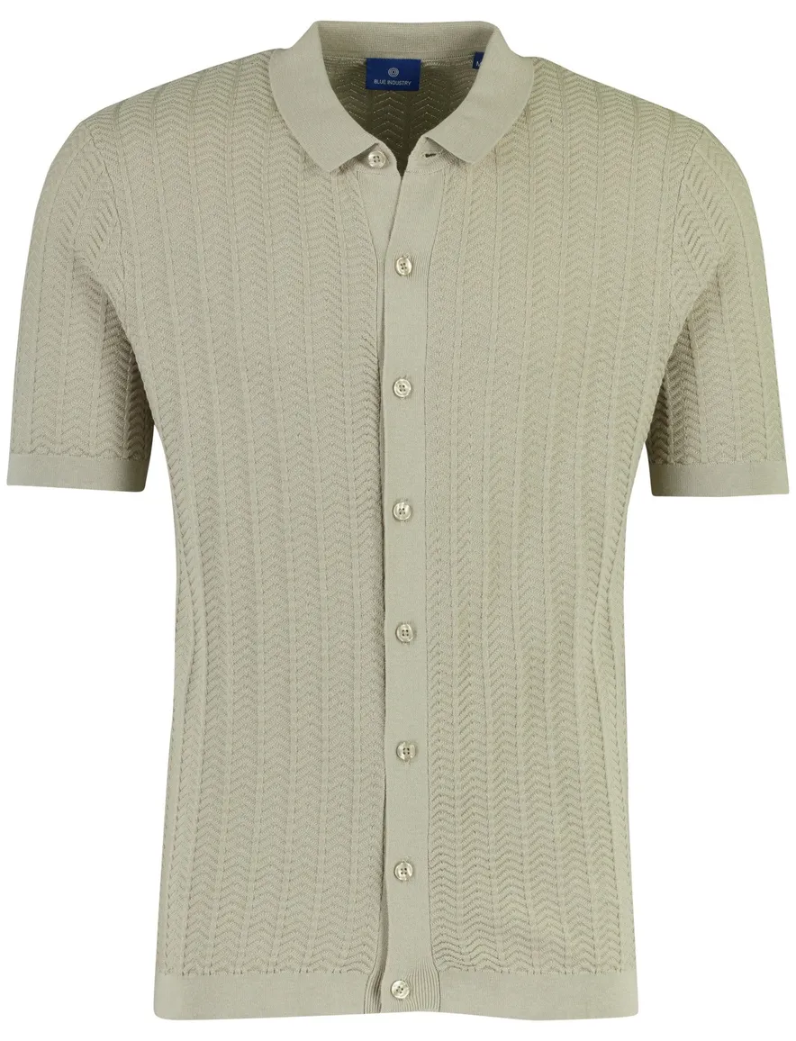 Blue Industry polo korte mouw beige