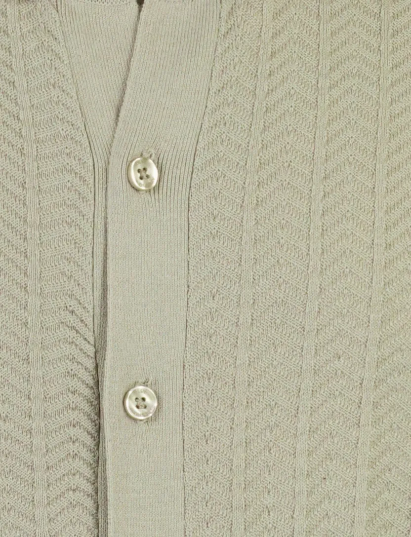 Polo korte mouw Blue Industry beige textuur