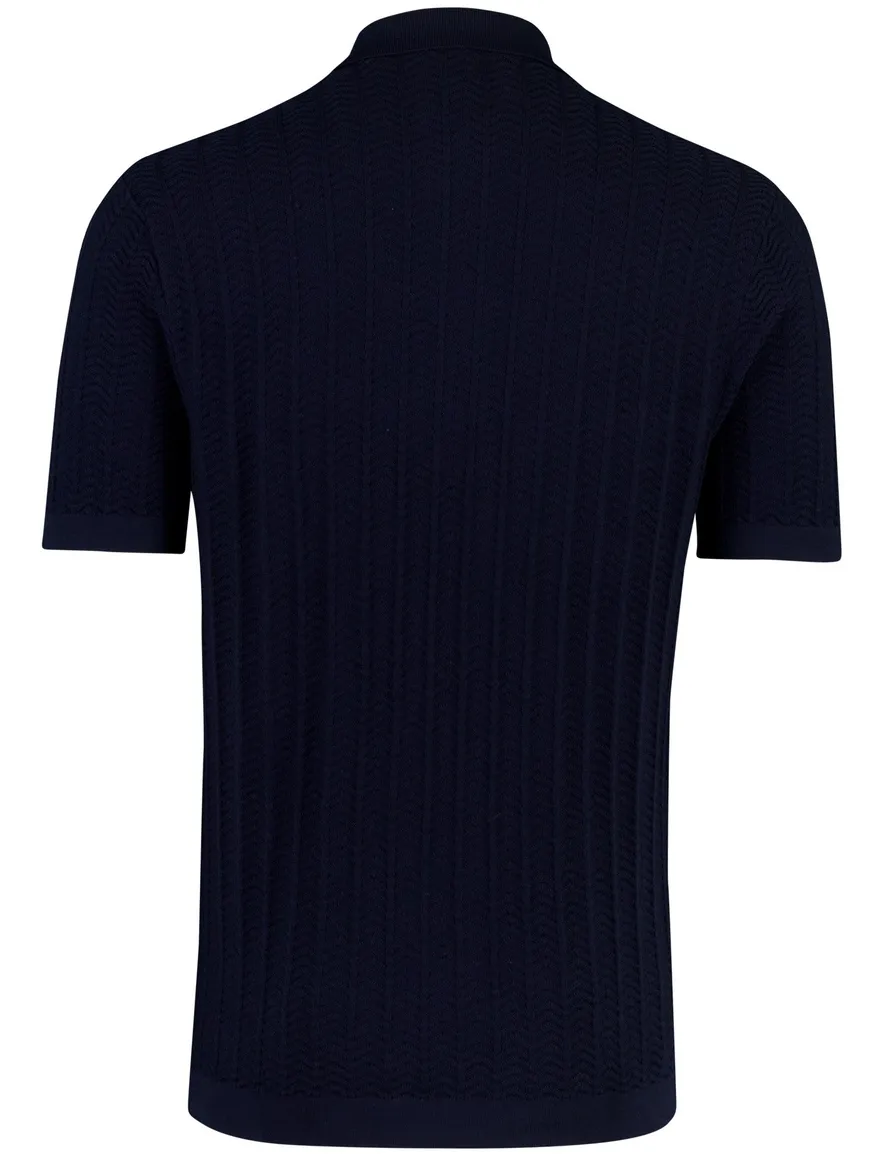 Donkerblauw poloshirt korte mouw Blue Industry regular fit