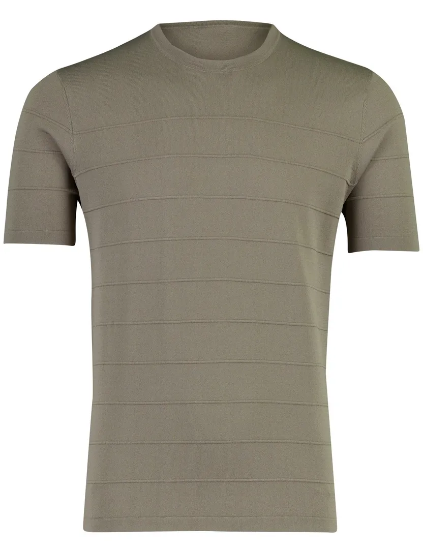 T-Shirt Blue Industry ronde hals khaki