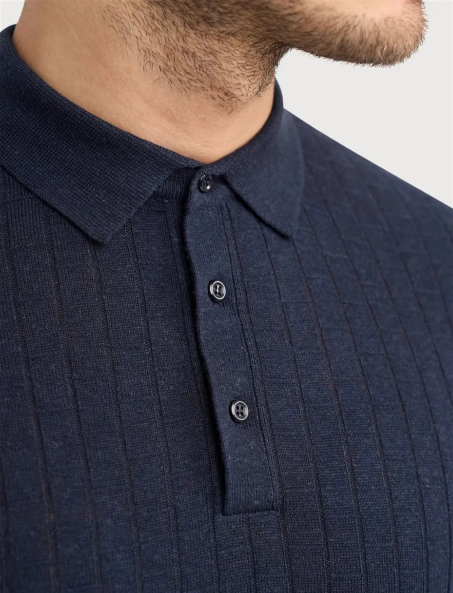 Blue Industry polo navy viscose