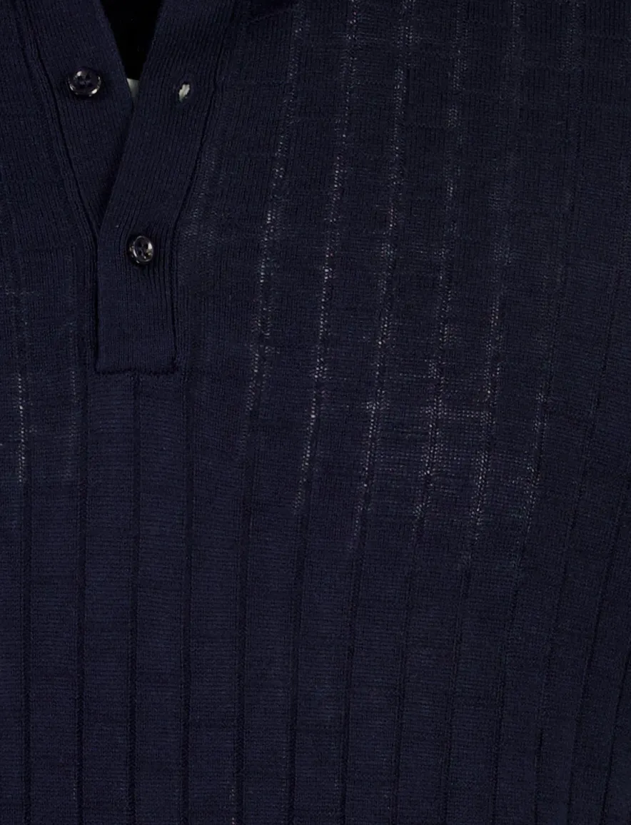 Blue Industry polo navy viscose