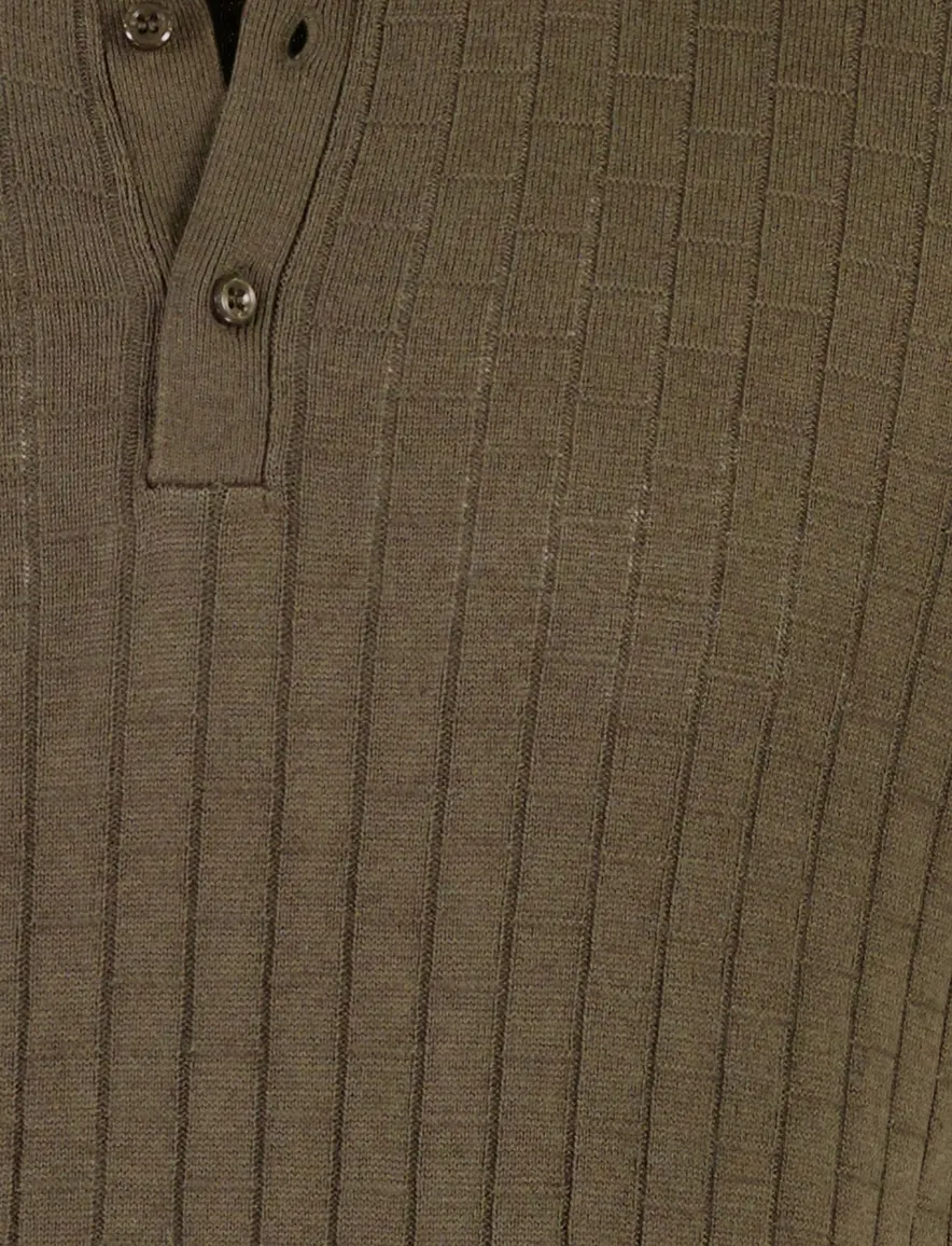 Blue Industry knitted polo khaki