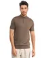 Bruine Blue Industry korte mouw polo regular fit