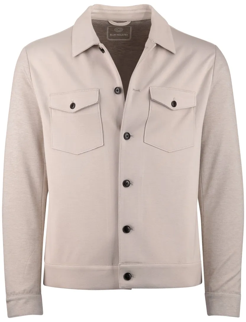 Blue Industry beige overshirt borstzakken