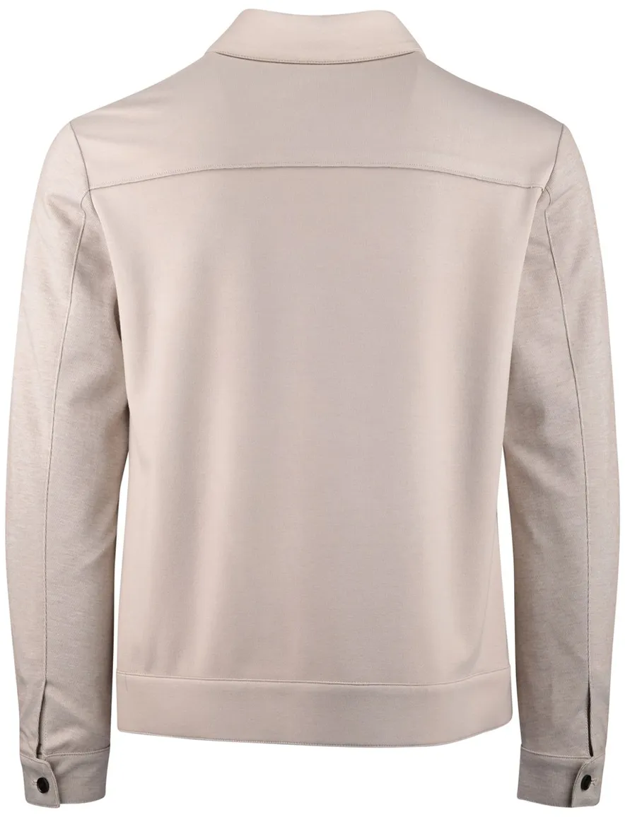 Overshirt Blue Industry dubbele borstzak beige
