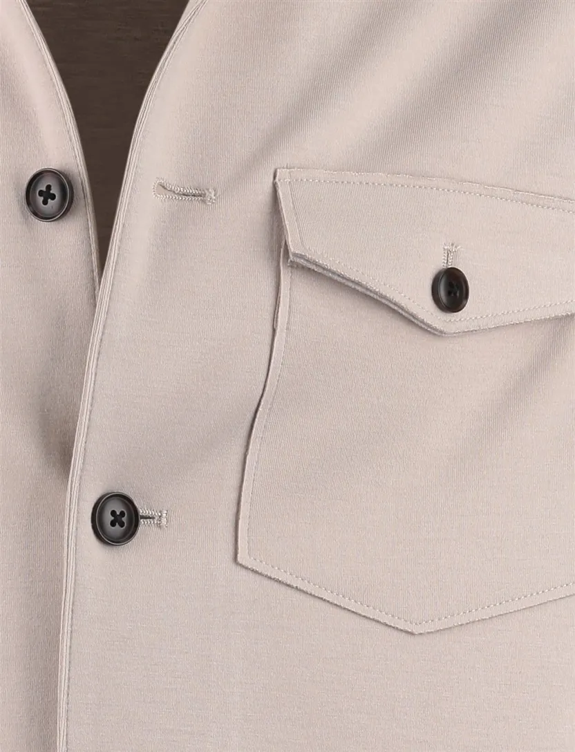 Blue Industry beige overshirt borstzakken