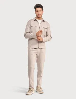 Blue Industry overshirt zand ruitje