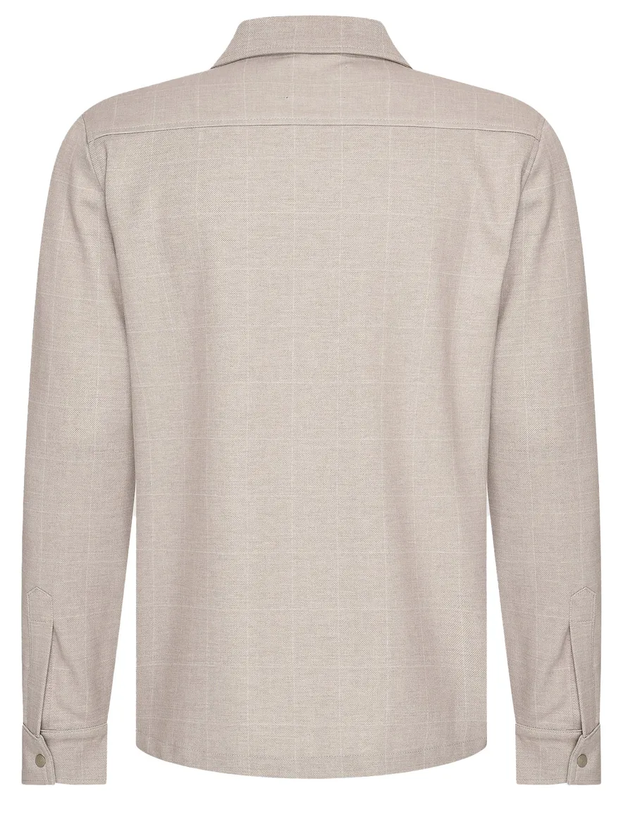 Blue Industry overshirt zand ruitje